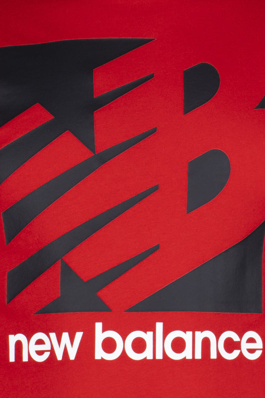 NEW BALANCE - Classic Knockout Printed T-shirt with Short Sleeves