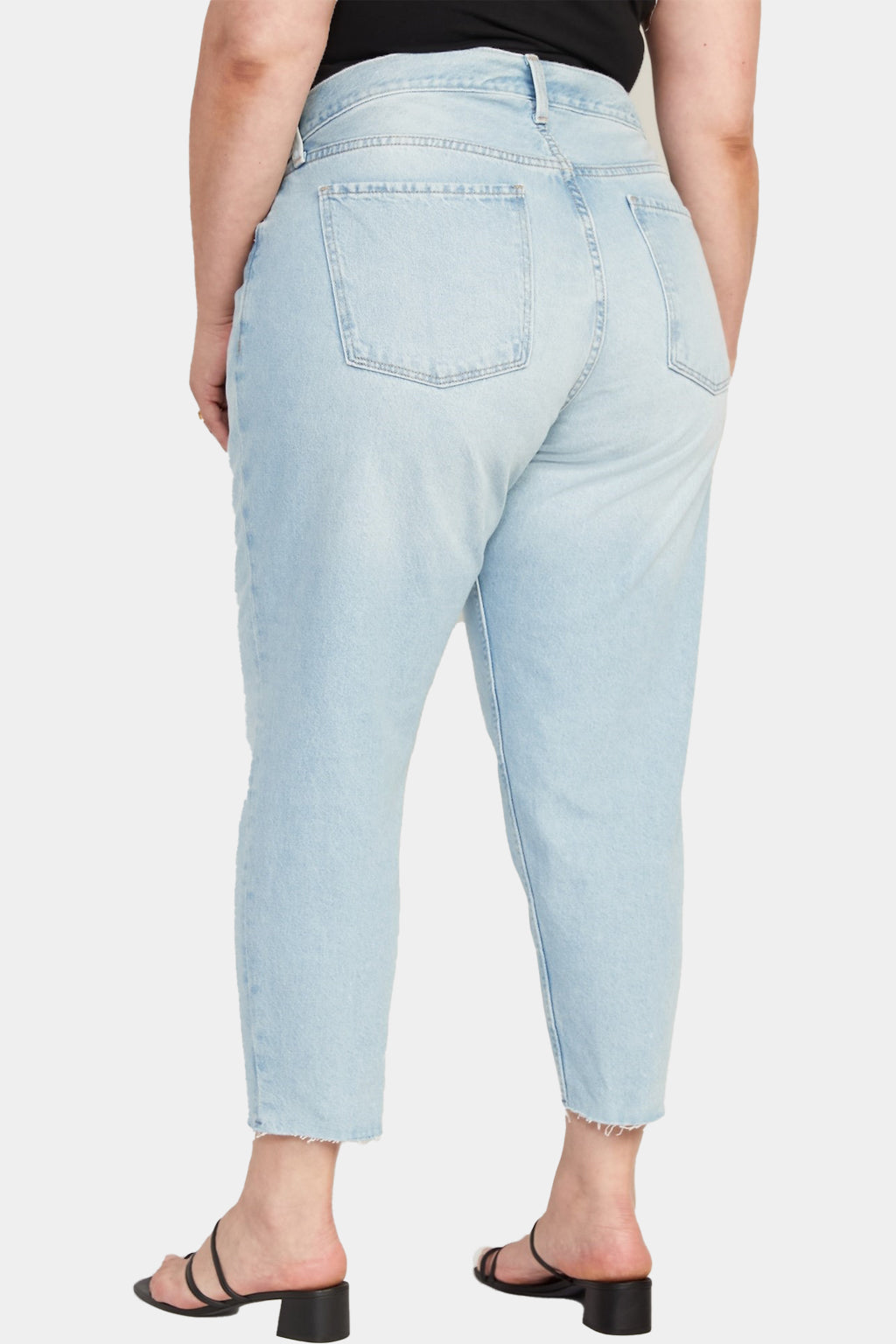 Old Navy - High-Waisted Button-Fly Slouchy Taper Cut-Off Non-Stretch Ankle Jeans for Women