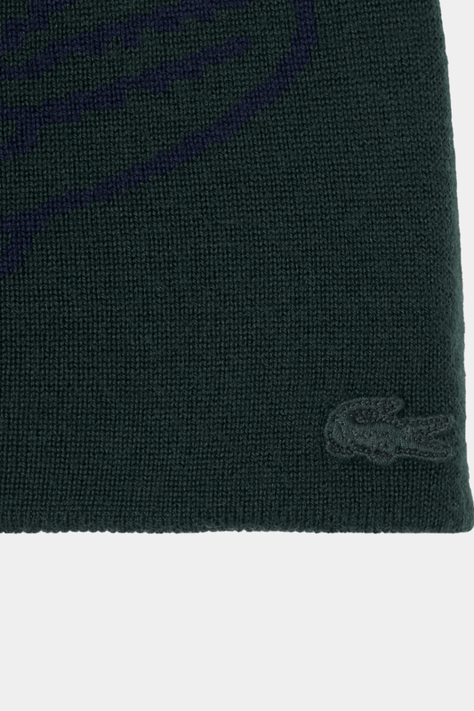 Lacoste - Wool Jacquard Crocodile Beanie
