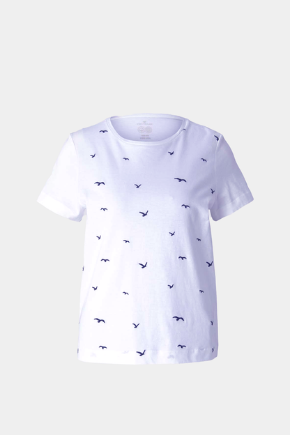 Tom Tailor - Embroidered T-Shirt, Organic Cotton