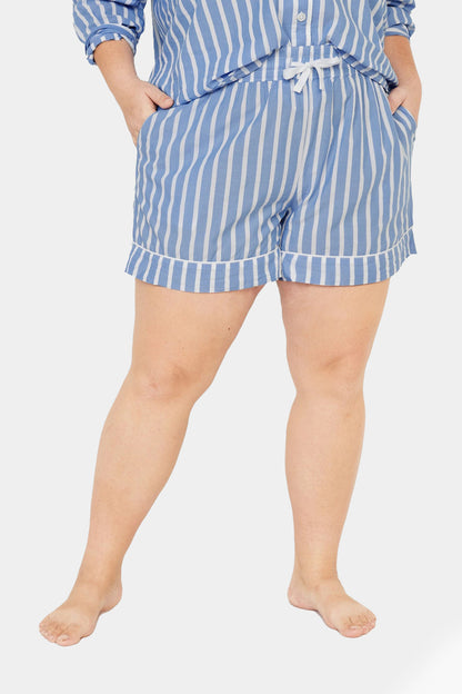 High-Waisted Printed Pajama Shorts for Women - 4-inch inseam
