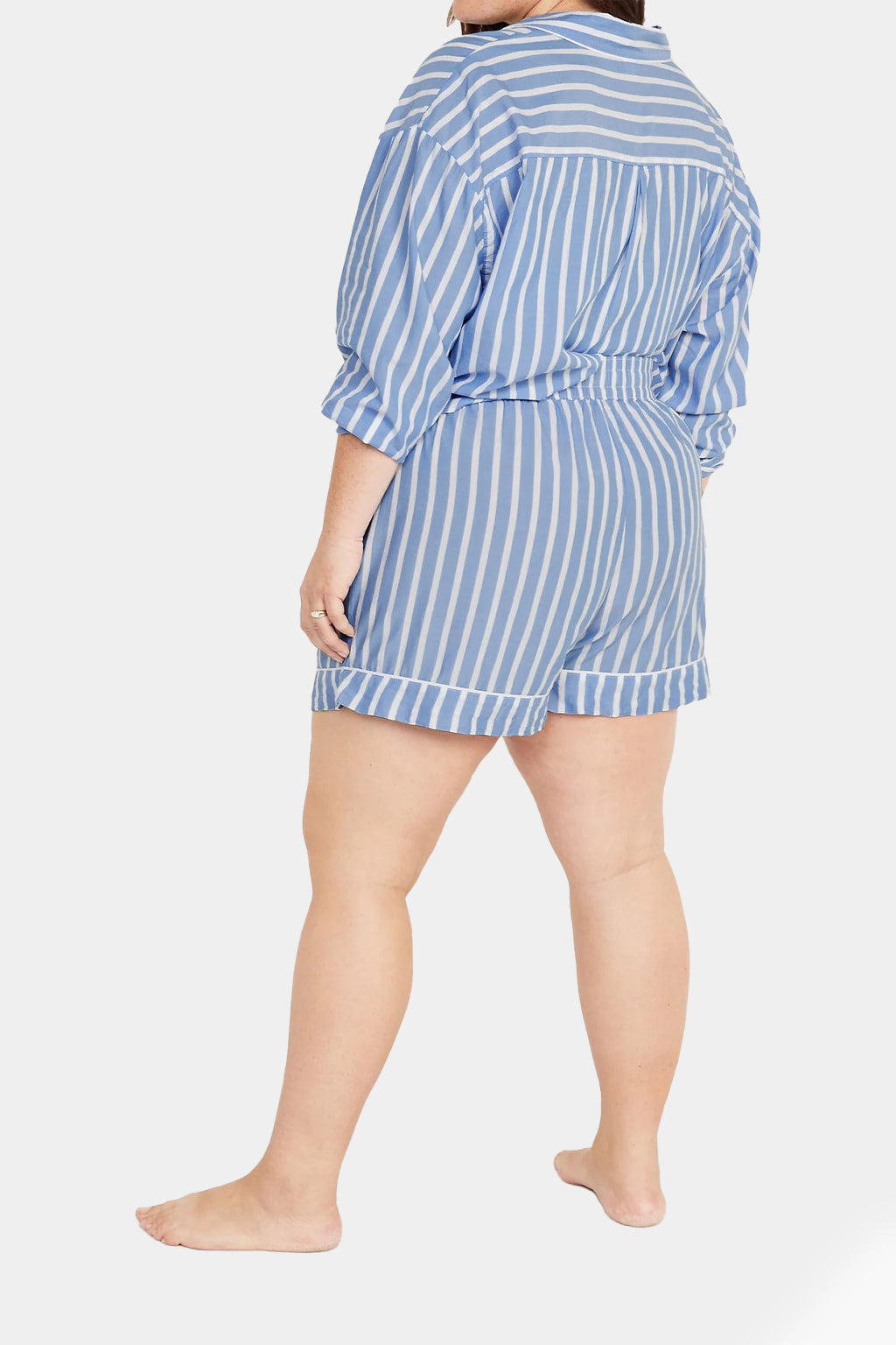 High-Waisted Printed Pajama Shorts for Women - 4-inch inseam