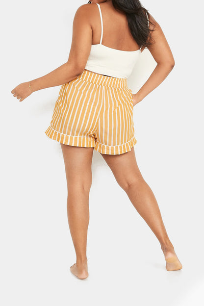 High-Waisted Printed Pajama Shorts for Women - 4-inch inseam