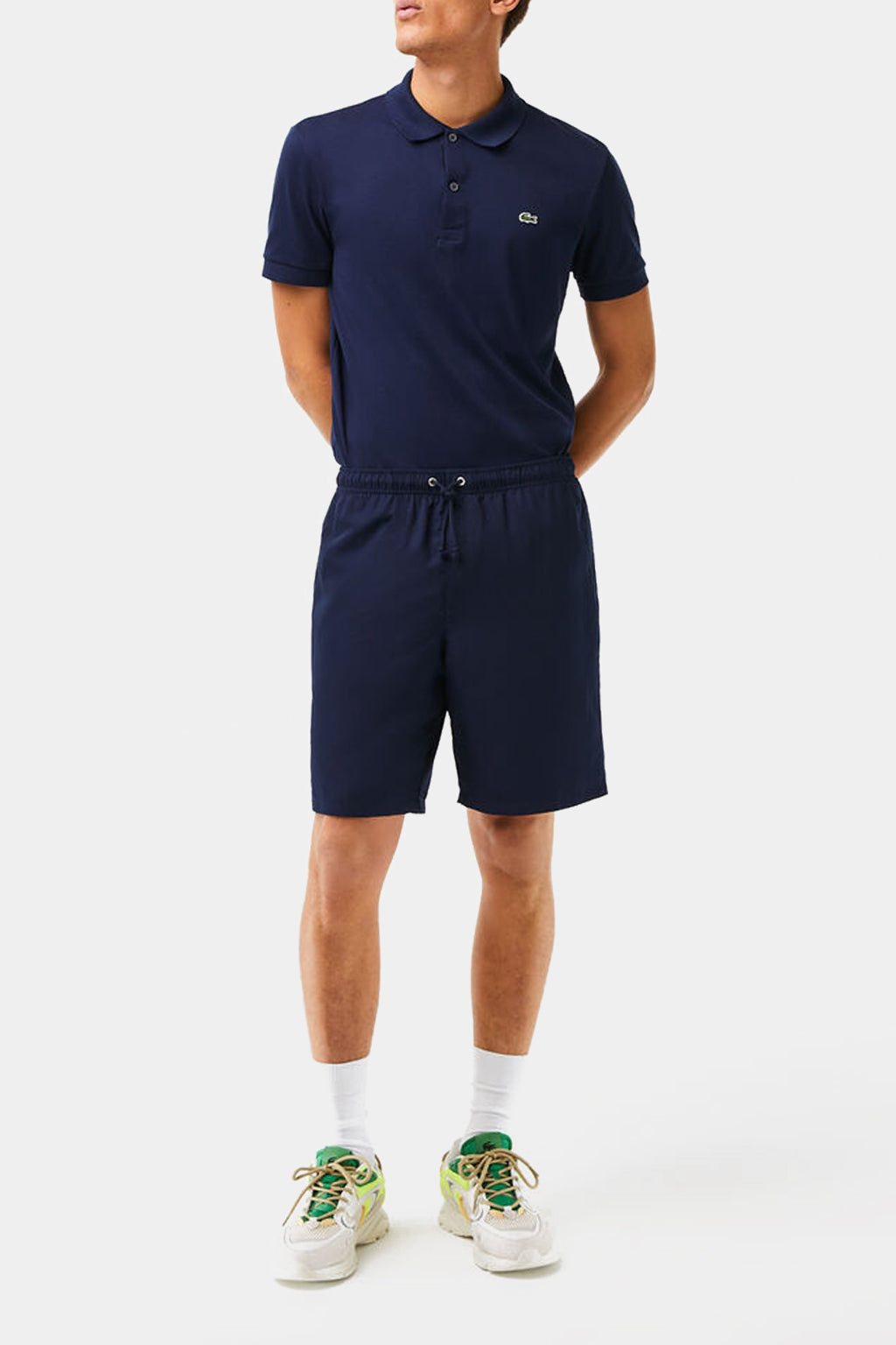 Lacoste - Sport Tennis Shorts In Solid Diamond Weave Taffeta