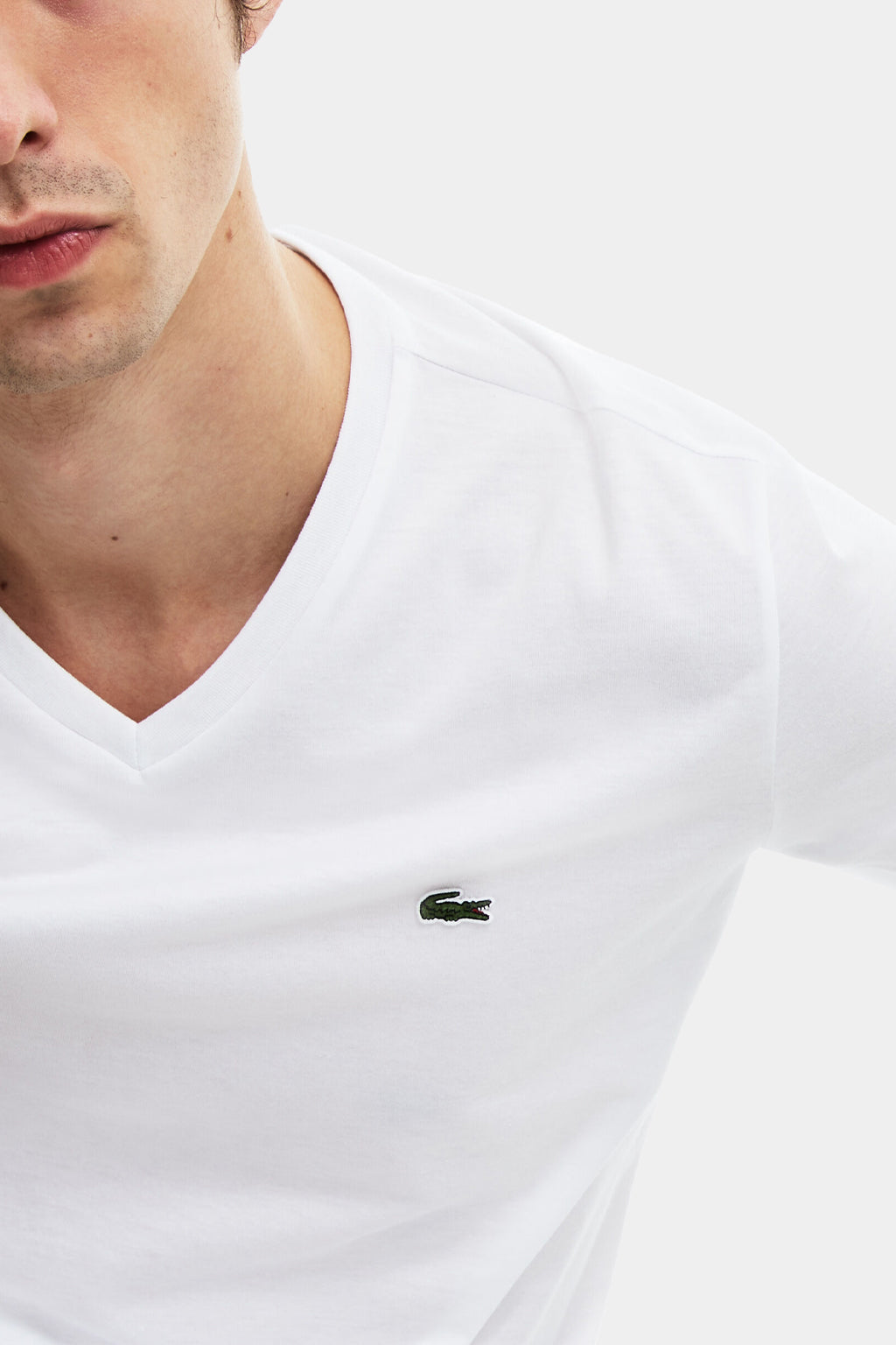 Lacoste V-neck Pima Cotton Jersey T-shirt