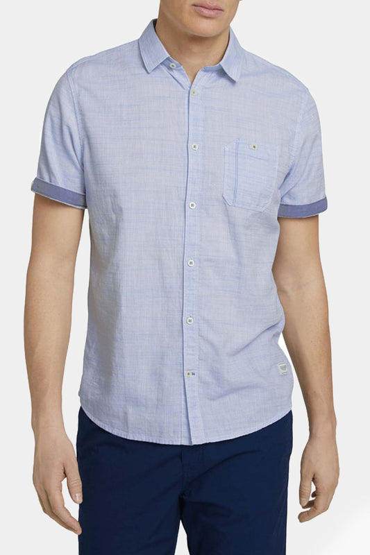 Tom Tailor - Striped Effect Short Sleeved Shirt