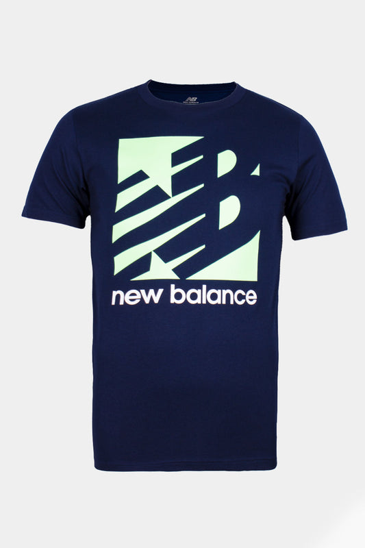 NEW BALANCE - Classic Knockout Printed T-shirt with Short Sleeves