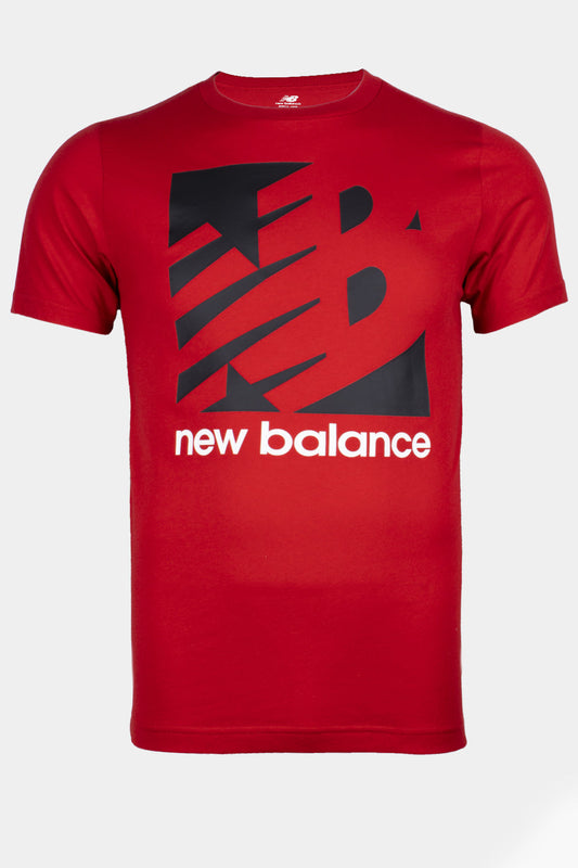 NEW BALANCE - Classic Knockout Printed T-shirt with Short Sleeves