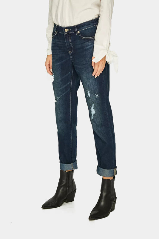 Armani Exchange Relaxed Cigarette Mid Rise Jeans