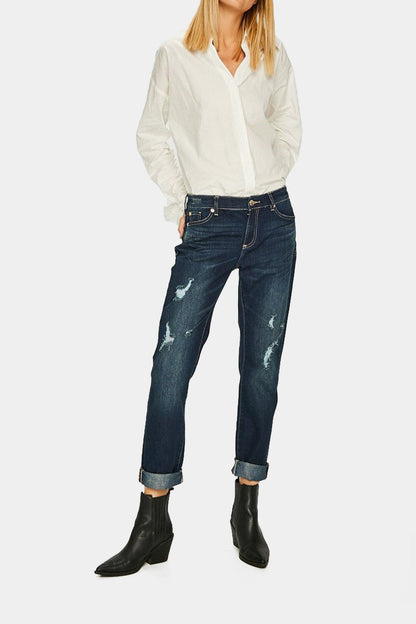 Armani Exchange Relaxed Cigarette Mid Rise Jeans