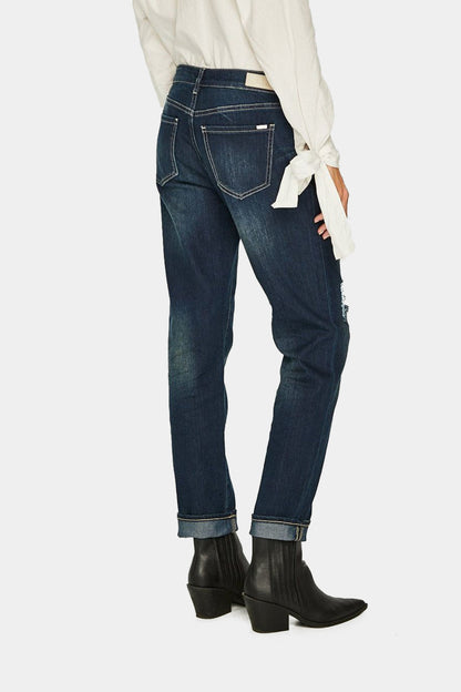 Armani Exchange Relaxed Cigarette Mid Rise Jeans