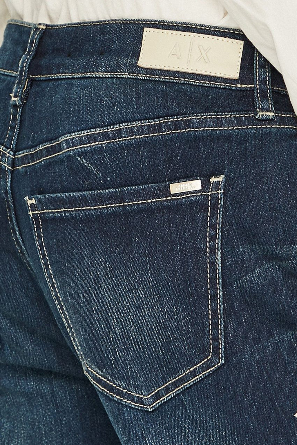 Armani Exchange Relaxed Cigarette Mid Rise Jeans