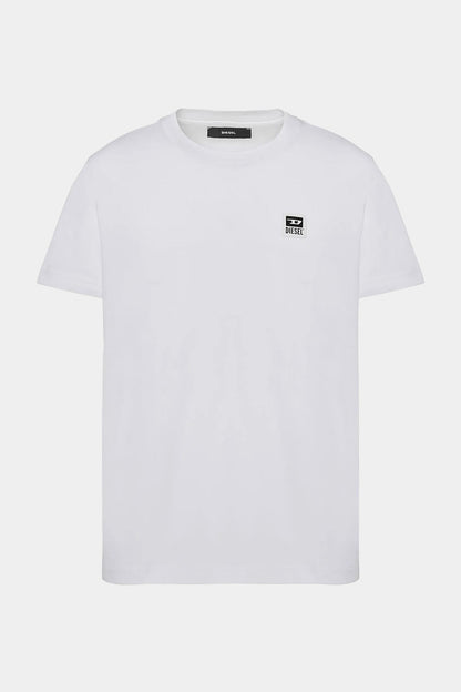 Diesel - T-diegos-k30 White T-shirt With D Logo Patch