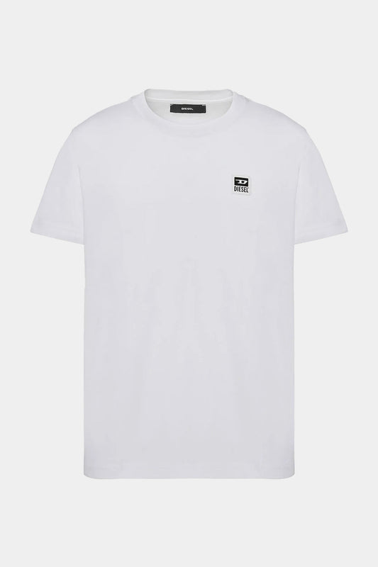 Diesel - T-diegos-k30 White T-shirt With D Logo Patch