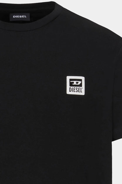 Diesel - T-diegos-k30 White T-shirt With D Logo Patch