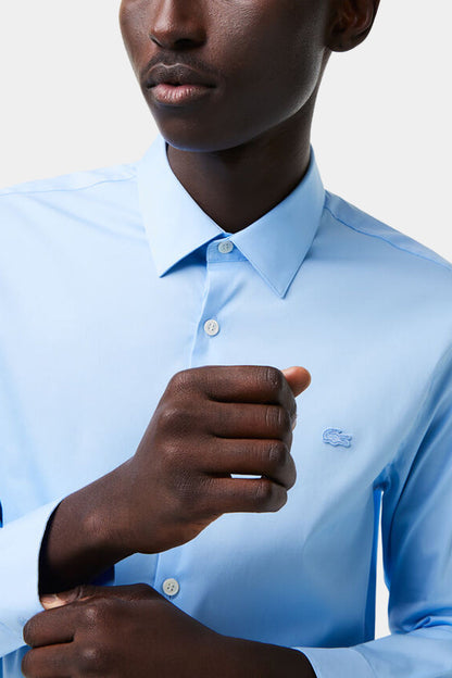 Lacoste - Men's Lacoste Slim Fit French Collar Cotton Poplin Shirt