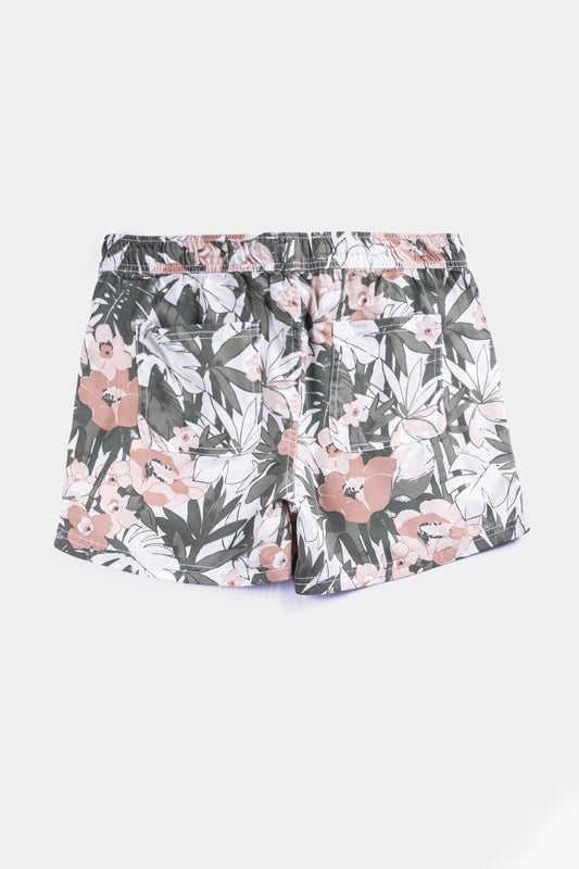C&C Calfornia - Leaf Print Pork Chop Pocket Pull-On Shorts