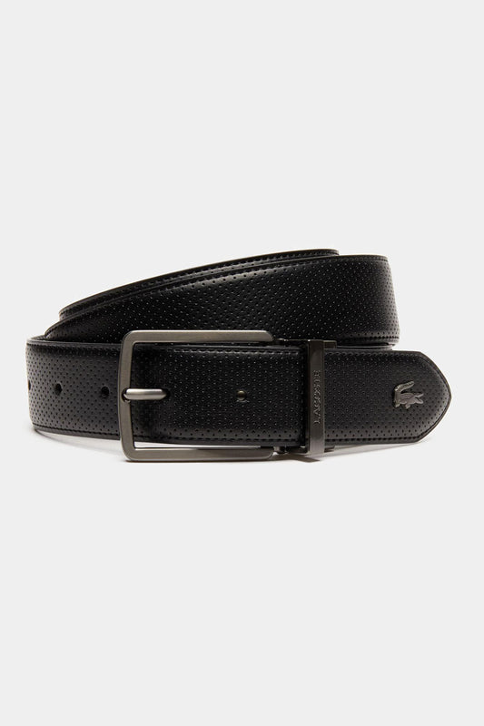 Lacoste - Engraved Buckle Piqué Canvas Belt