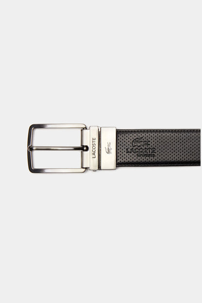 Lacoste - Engraved Buckle Piqué Canvas Belt