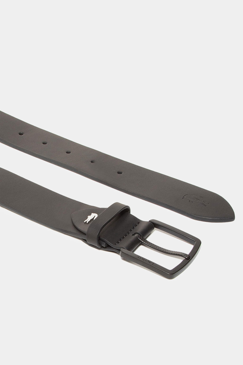 Lacoste - Engraved Buckle Reversible Piqué Leather Belt
