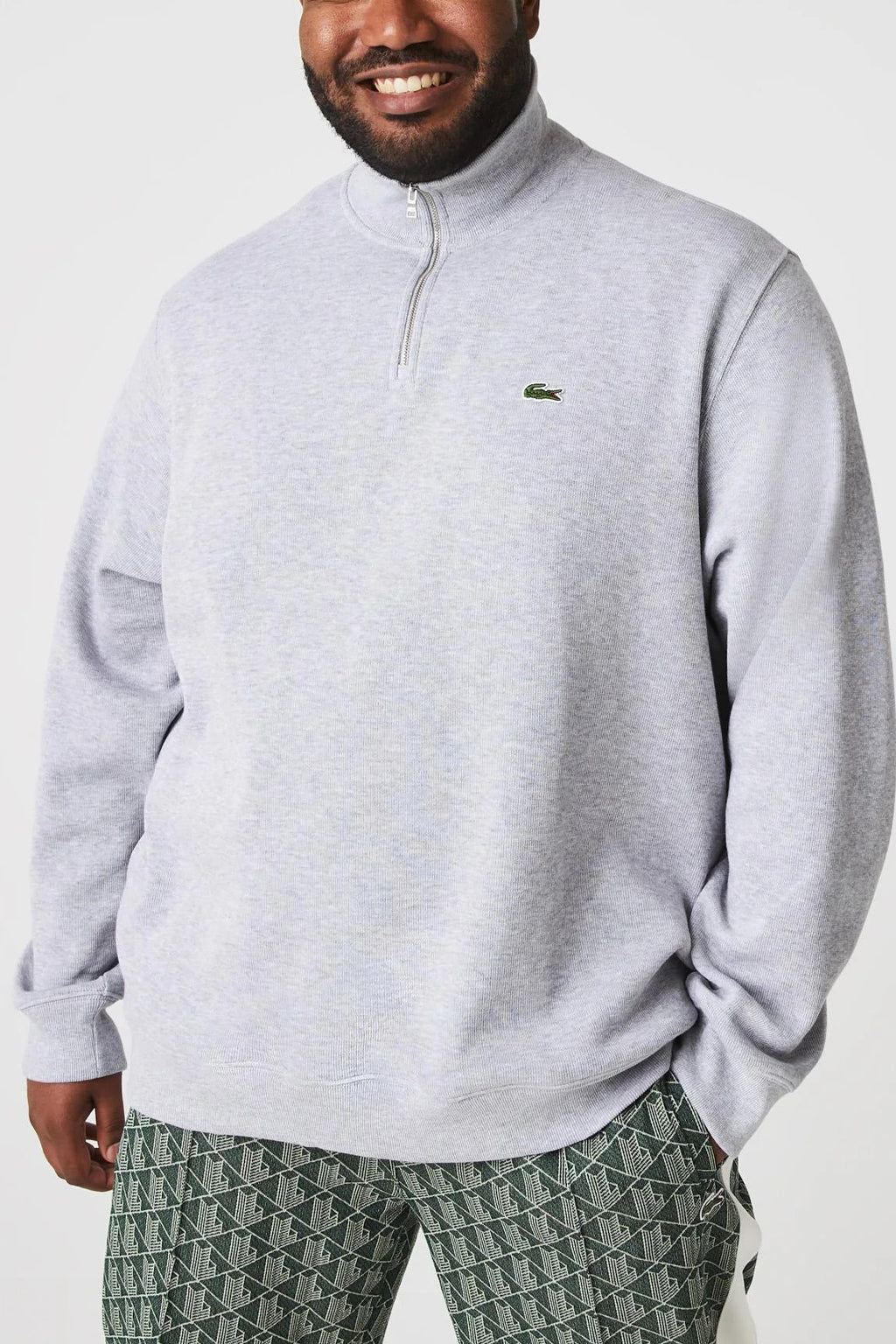 Lacoste - Cotton Sweatshirt With a Stand-up Zipper