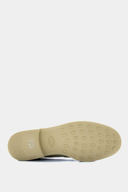 Tod's - Men's Beige Leather Detail Lace Up Shoe