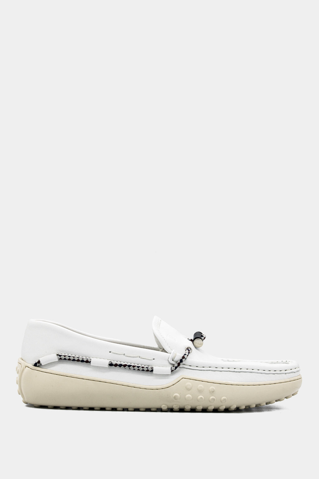 Tod's - Men's White Leather Gommino Loafers