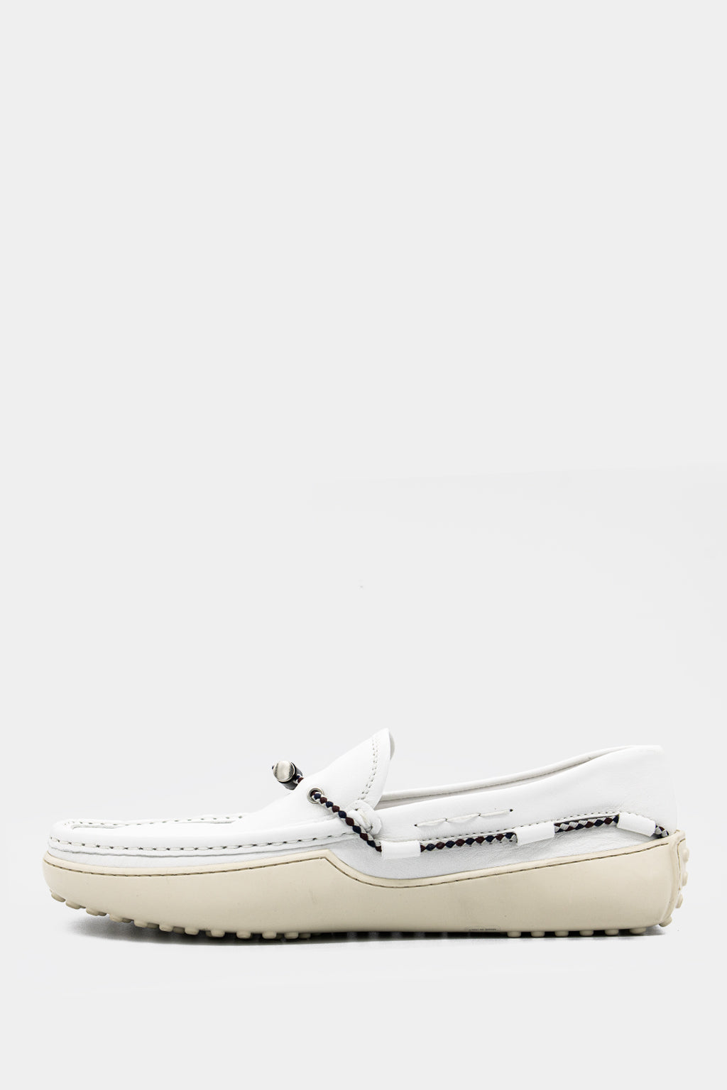 Tod's - Men's White Leather Gommino Loafers