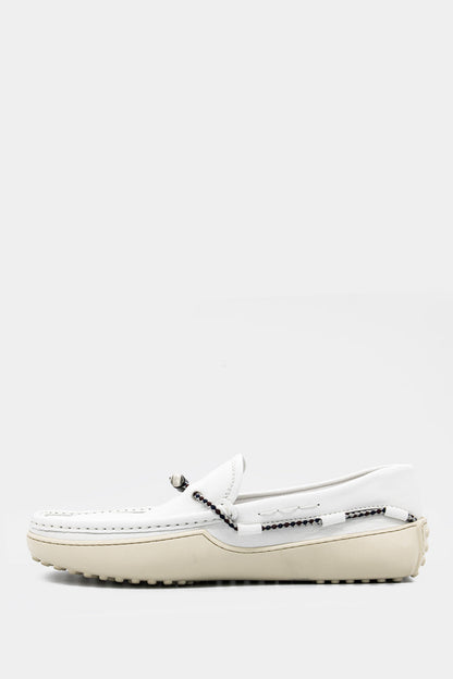 Tod's - Men's White Leather Gommino Loafers