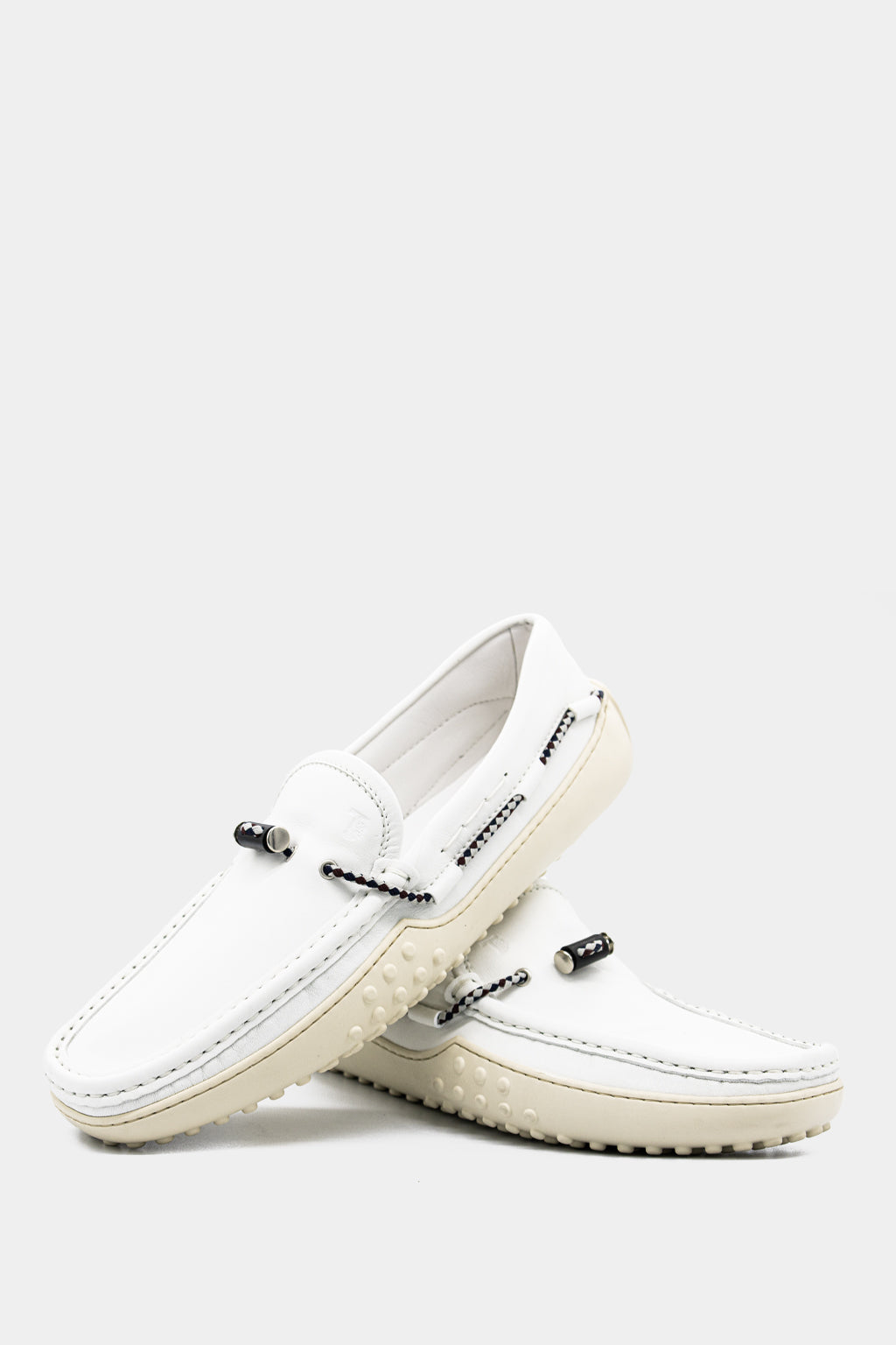 Tod's - Men's White Leather Gommino Loafers