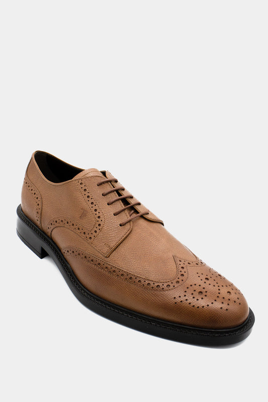 Tod's - Men's Biscuit Derby With Brogue Motif